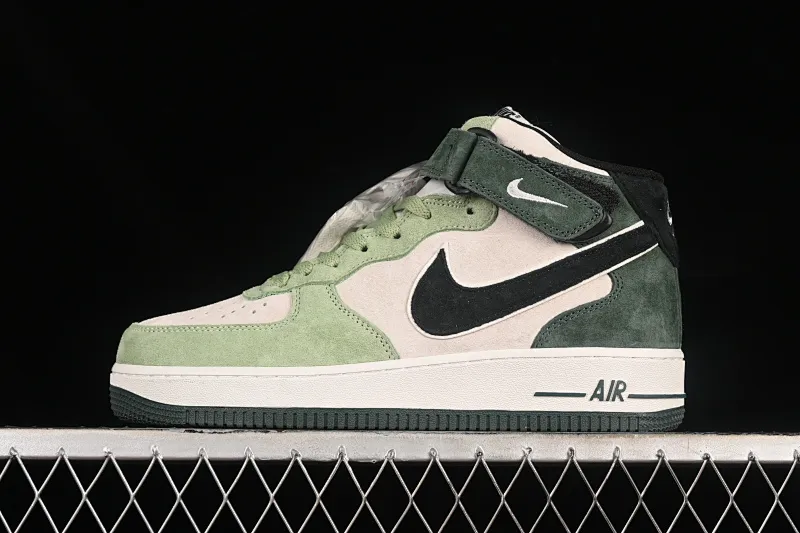 All categories Nk Air Force 1 Air Force series Nk Air Force 1 Mid Air Force mid-top Nk Air Force 1'07 Mid black military green Air Force One mid-top casual sneakers CG9908-103